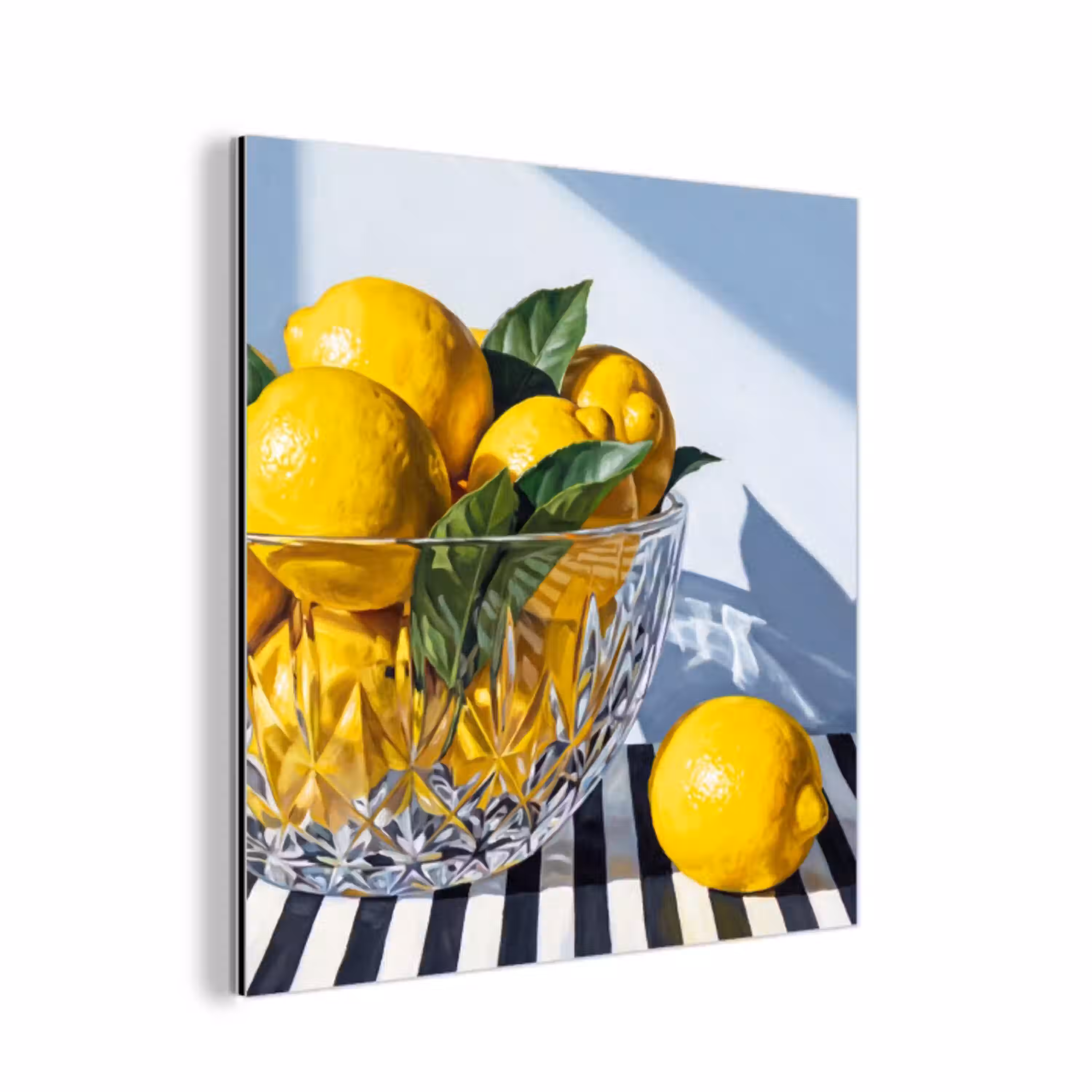 Citroenen - Fruit - Geel aluminium wit klein -3d