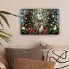 Kerstfeest - Dennenbos - Rood canvas 2cm klein -sfeer1