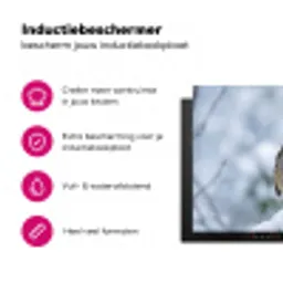 Roodborstje - Tak - Sneeuw - Winter - Levendig Inductie beschermer vinyl 3mm klein -wsfeer2_website