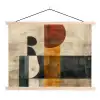 Modern - Kunst - Beige - Industrieel textielposter latten blank klein -3d