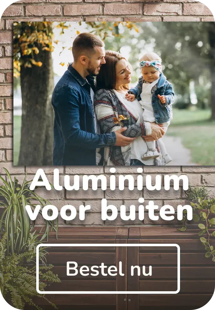 Foto op aluminium buiten