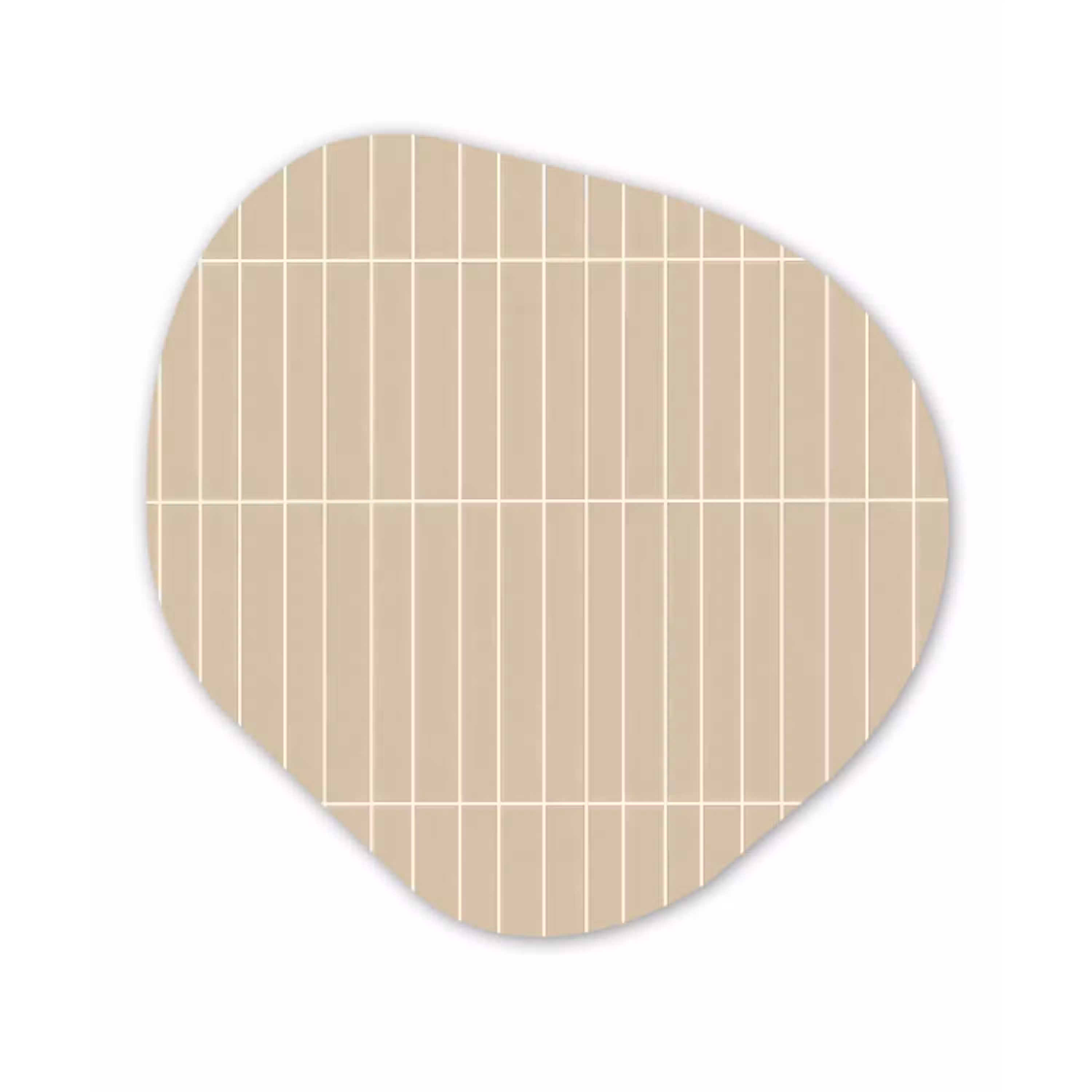 Verticaal - Wandtegel - Crème - Beige Wandcirkel Organisch Forex 3mm klein 629 -3d