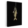 Goud - Vis - Haak - Zwart KitchenYeah - Keuken - Canvas klein -3d