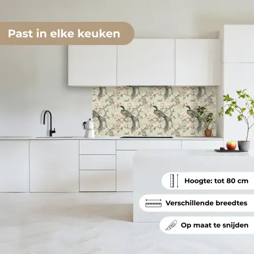 Bloem - Vogel - Kleurrijk keuken achterwand 2 middel 871 -sfeer4_NL