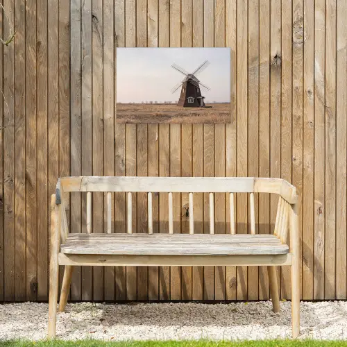 Windmolens - Landschap - Veld Tuinposter op houten frame 2 cm dik klein -sfeer4