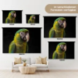 Ara - Portret - Groen Wandkleed katoen klein -tsfeer8_DE