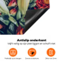 Herfstige Bloemenpracht Inductie beschermer vinyl 3mm klein -zzzzzzz-td-onderkant