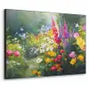 Zomertuin - Sfeervol - Bloemen Textielframe zwart klein -3d