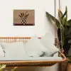 Minimalistisch - Vaas - Bloemen - Bruin tuinposter los doek klein -sfeer7