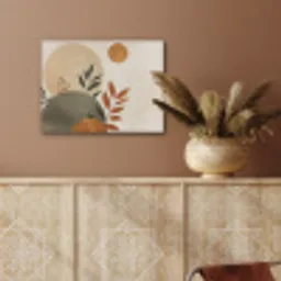Vormen - Rond - Bladeren - Beige PET vilt klein -sfeer4