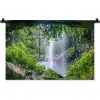 Jungle - Regenwoud - Water - Waterval - Planten Wandkleed katoen klein -zz3d