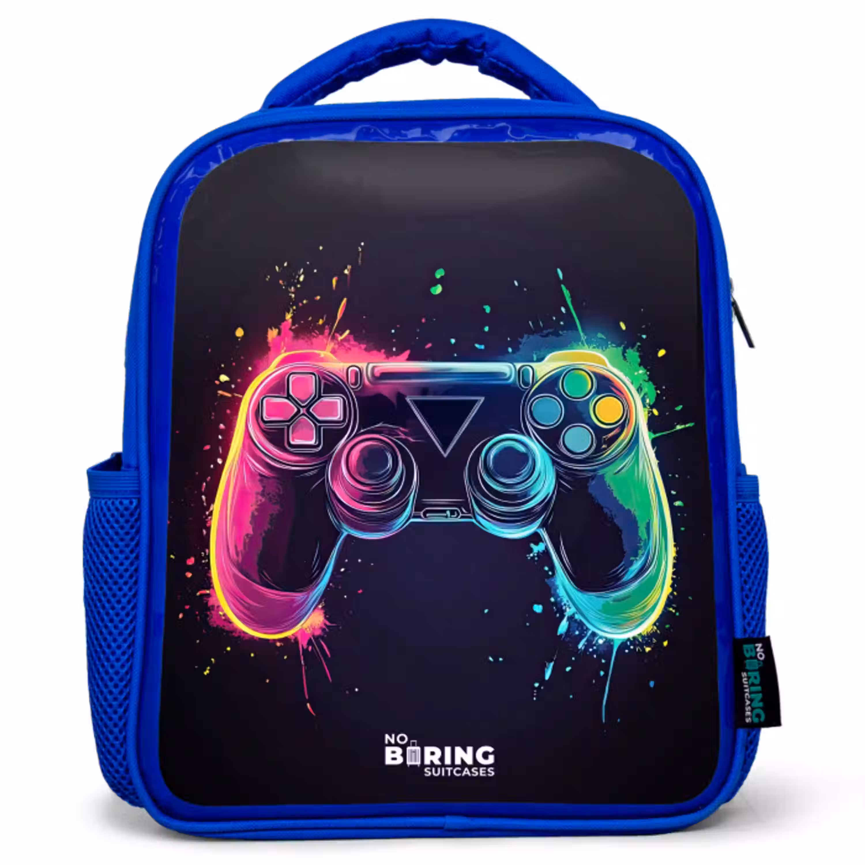 Game - Controller - Kleurrijk Kinderrugzak - Blauw middel -3d