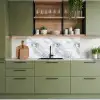 Wervelende - Grijsstructuur - Marmer - Wit keuken achterwand 2 middel 871 -sfeer3