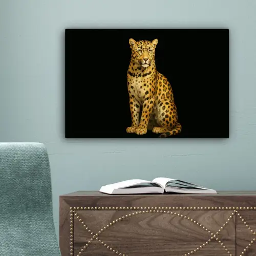 Panter - Realistisch - Bruin canvas 2cm klein -sfeer4