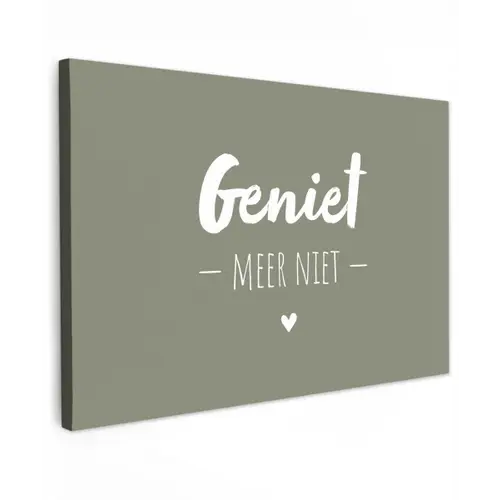 Spreuken - Geniet meer niet - Zomer - Tekst - Genieten Tuinposter op houten frame 2 cm dik klein -3d