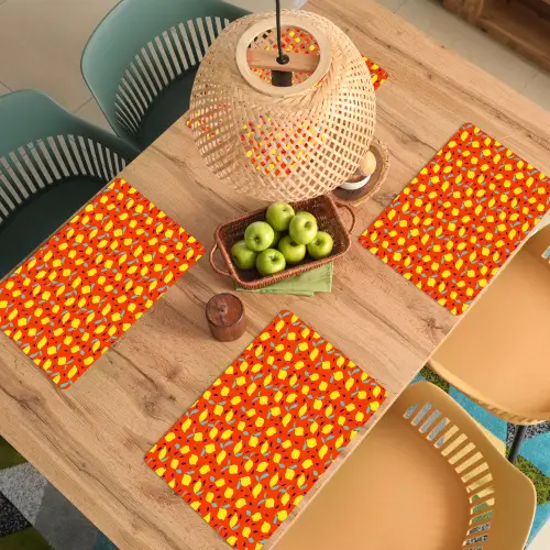 Oranje - Citroen - Geel - Blauw Placemat vinyl groot 368 -zzsfeer5_Kitchenyeah-website
