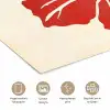 Rode hibiscusbloem - Textuur achtergrond - Beige poster papier klein -closeup_NL
