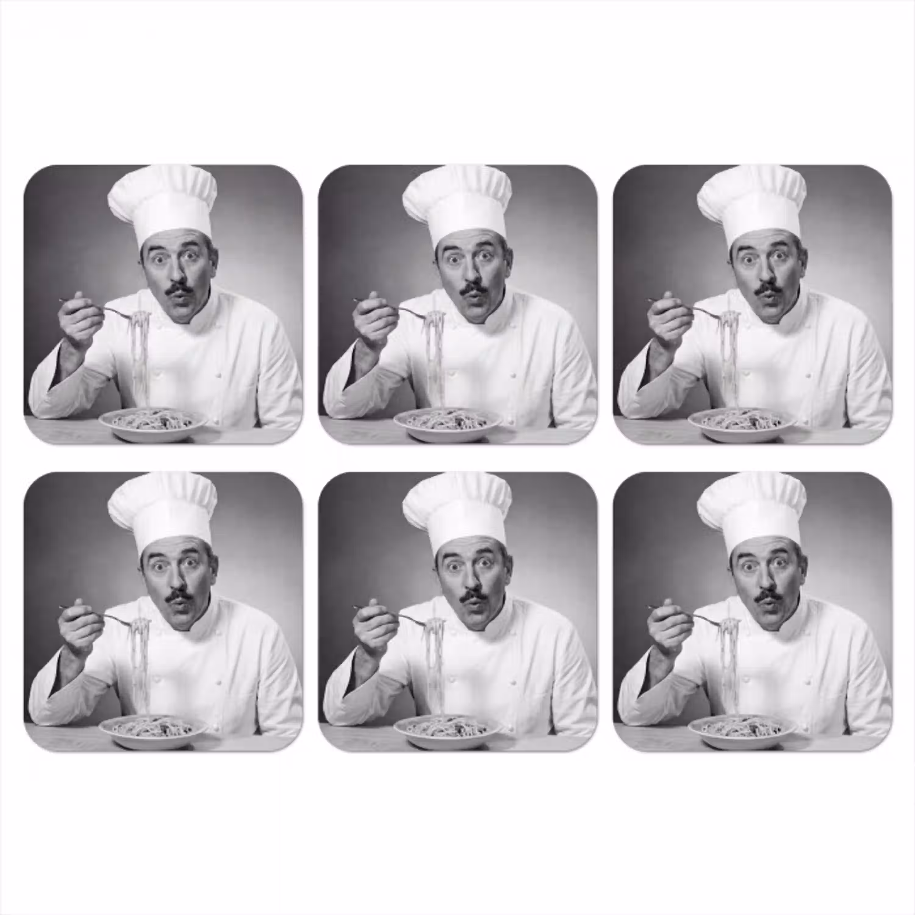 Chef - Spaghetti - Pasta onderzetter kurk middel -3d