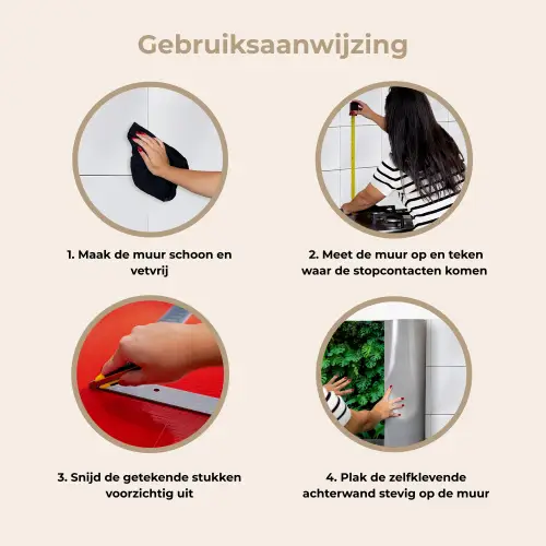 Natuur - Bos - Groen - Monstera keuken achterwand 2 middel -gebruiksaanwijzing_NL
