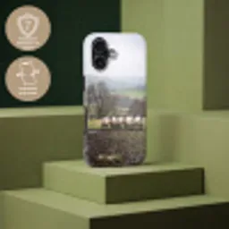 Schapen - Rij - Weide - Dieren - Platteland Toughcase MagSafe Apple iPhone 17 klein -USP_PrintM_FR