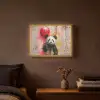 Graffiti - Panda - Ballon - Street art - Dier Light Box met batterij (Wandlamp) middel -sfeer4