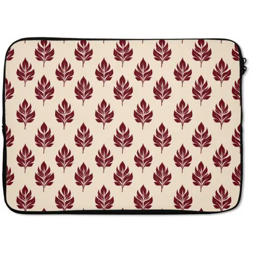 Botanisch - Patroon - Bordeaux laptophoes neopreen klein 279 -zkaufland3dotto