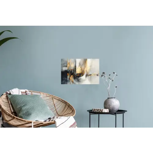 Kunst - Goud - Zilver - Abstract Muursticker klein -plant