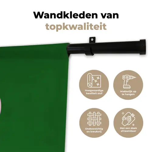 Cirkel - Roze - Tekst - Art Wandkleed katoen klein -sfeer2
