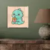 Dino - Boba - kawaii - Oranje plexiglas 5mm klein -sfeer3
