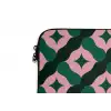 Groen - Roze - Retro - Sterren laptophoes neopreen klein 279 -detail