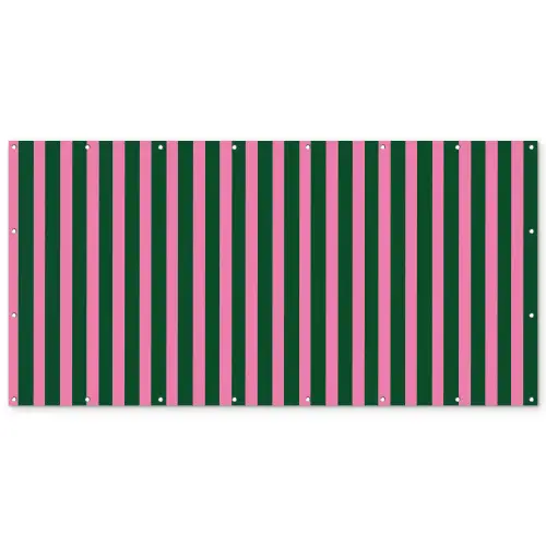 Verticale strepen - Groen - Roze Balkonbeschermer Duitsland klein 596 -zz_3d