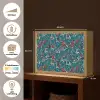 Golven - Retro - Blauw - Patroon Light Box met batterij (Wandlamp) middel 907 -USP_websiteoverzichtNL