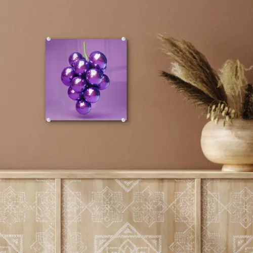 Druif - Disco - Glitter - Paars plexiglas 5mm klein -sfeer5