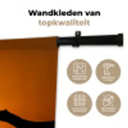 Gier - Tak - Zon - Oranje Wandkleed katoen klein -sfeer2
