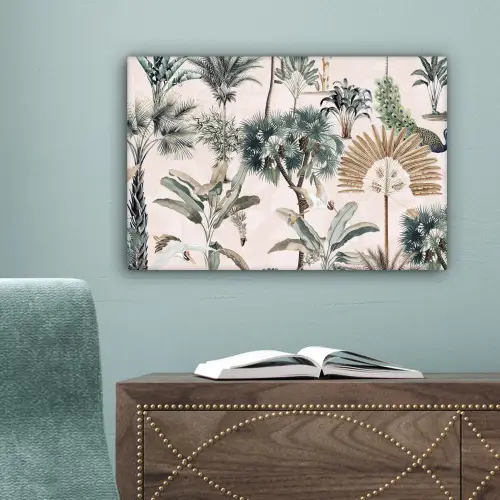 Tropisch - Bomen - Bladeren - Jungle canvas 2cm klein -sfeer4