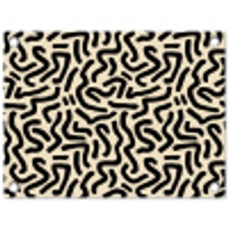 Abstract - Lijnen - Zwart tuinposter los doek klein 239 -3d