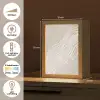 Golvende lijnen - Vloeiend - Zandkleurig Light Box met kabel (Tafellamp) klein -USP_NL