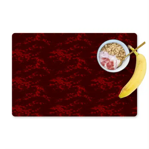 Bloemen - Donkerrood - Patroon Placemat vinyl groot 368 -zzzproduct_Kitchenyeah-website