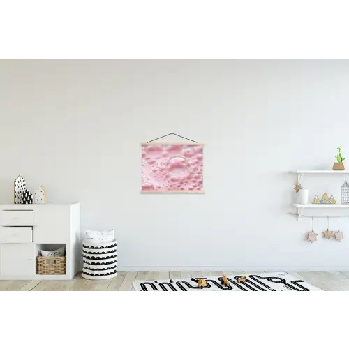Schuim - Structuur - Roze textielposter latten blank klein -kinderkamer