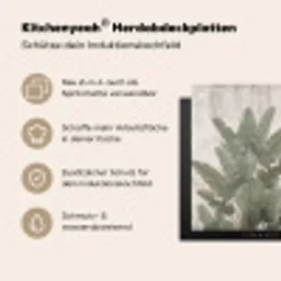 Bananenbladeren - Beton - Groen Inductie beschemer met haakjes klein -ky-usp-de