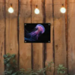 Kwal - Doorzichtig - Roze - Tentakels tuinposter los doek klein -sfeer1