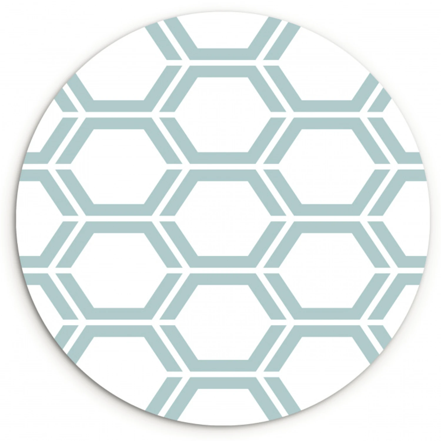 Patroon - Lijn - Design - Hexagon Wandcirkel plexiglas klein 852 -3d