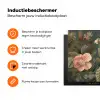 Groene papegaai - Kleurrijke bloemen - Donkere achtergrond Inductie beschermer vinyl 3mm klein -zzzzzzz-td-ups