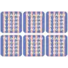 Try again - Strepen - Roze - Verticaal - Blauw onderzetter kurk middel -zkaufland3dotto