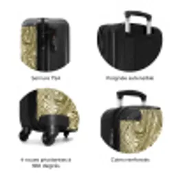 Abstract - Marmer - Groen NBS - Handbagage koffer - Volwassenen Unisex middel zzzzzzzbolletjes_FR