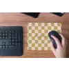 Patroon - Geblokt - Olijfgroen - Amore muismat rubber klein -toetsenbord