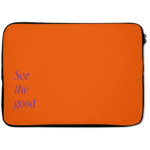 See te good - Paars - Oranje laptophoes neopreen klein -zkaufland3dotto