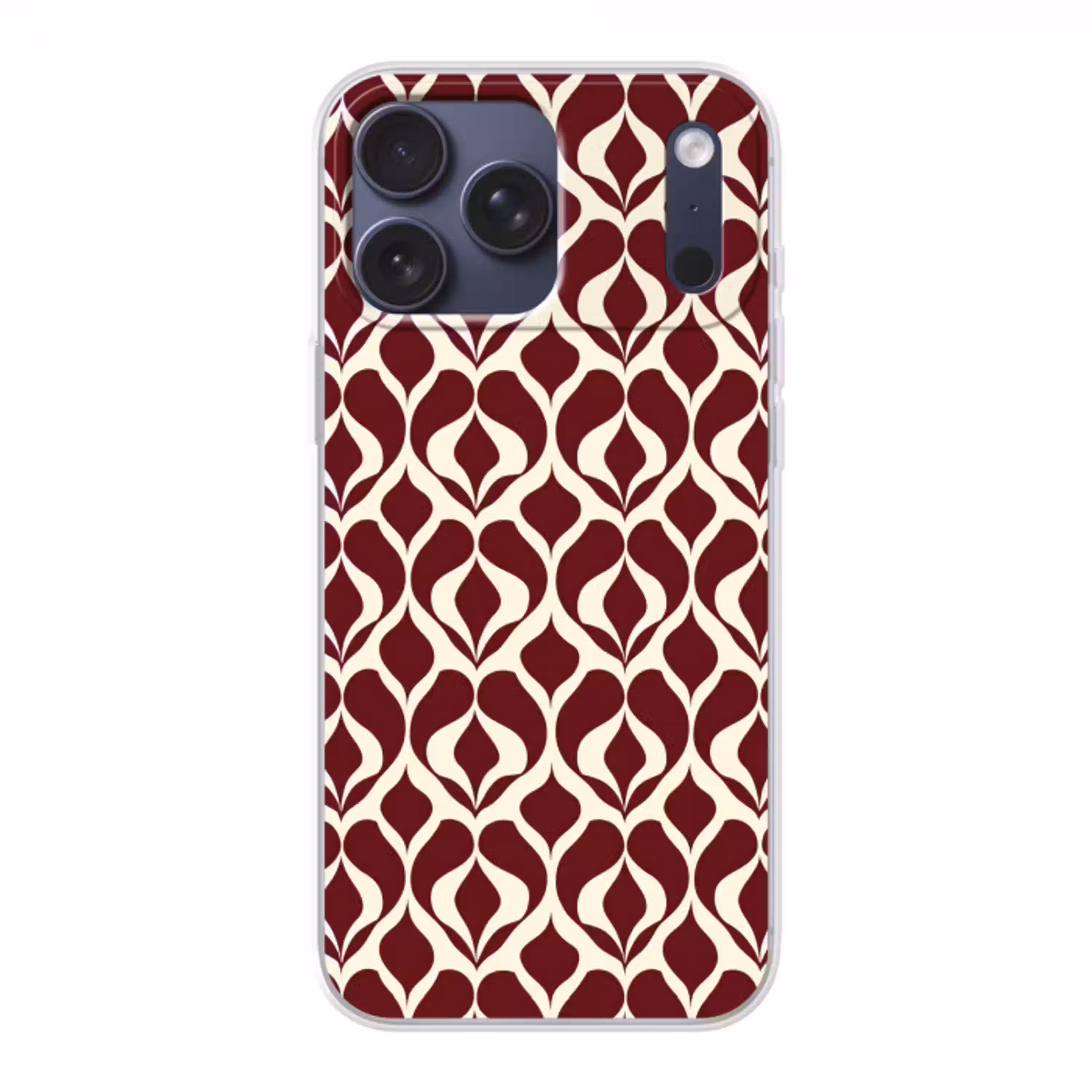 Rood - Druppelpatroon - Grafisch Telefoonhoesje iPhone 17 Pro Max klein 879 -3d