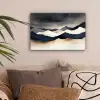 Bergen - Donkerblauw - Landschap canvas 2cm klein -sfeer1
