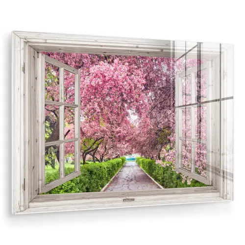 Japans - Sakura - Bloesem - Boom - Bloesem takken - Doorkijk plexiglas 5mm klein -zzzproduct_nieuw